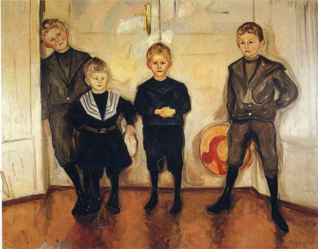 The Four Sons of Dr. Linde, 1903 - Edvard Munch Painting